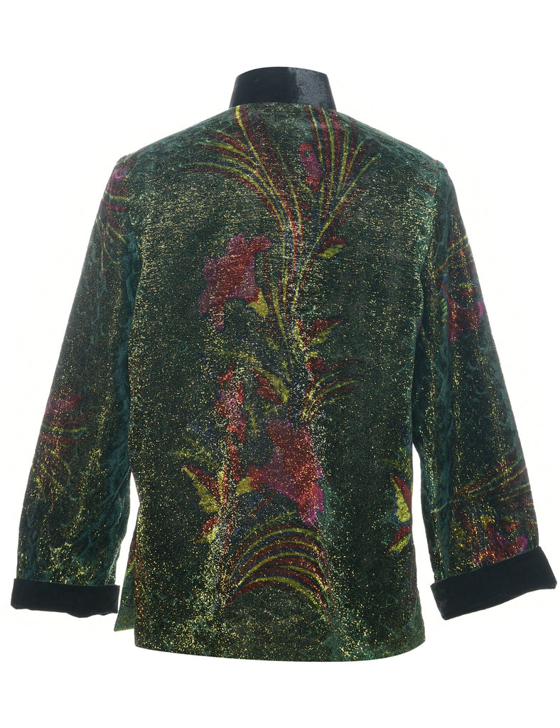 Lurex Thread Pattern Evening Jacket - L