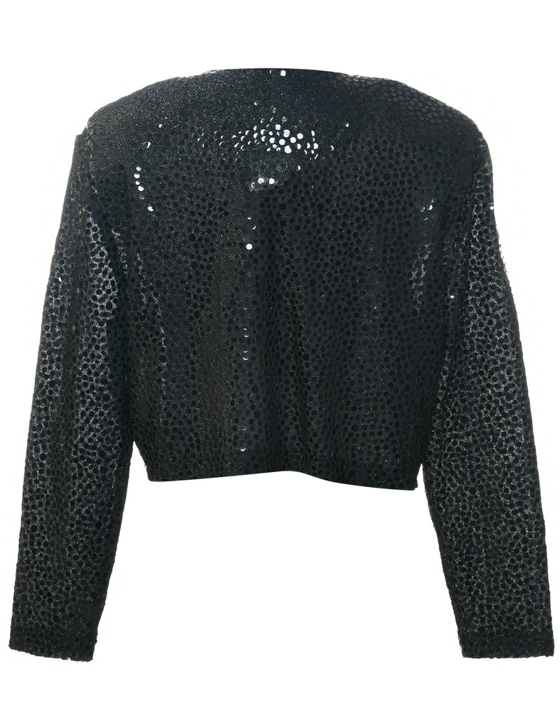 Lurex Thread Pattern Evening Jacket - L