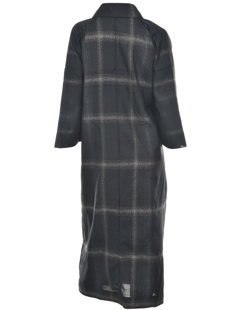 Lurex Thread Pattern Full Length Kimono - XXL