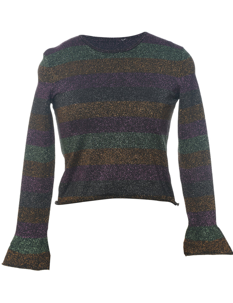 Lurex Thread Pattern Jumper - S