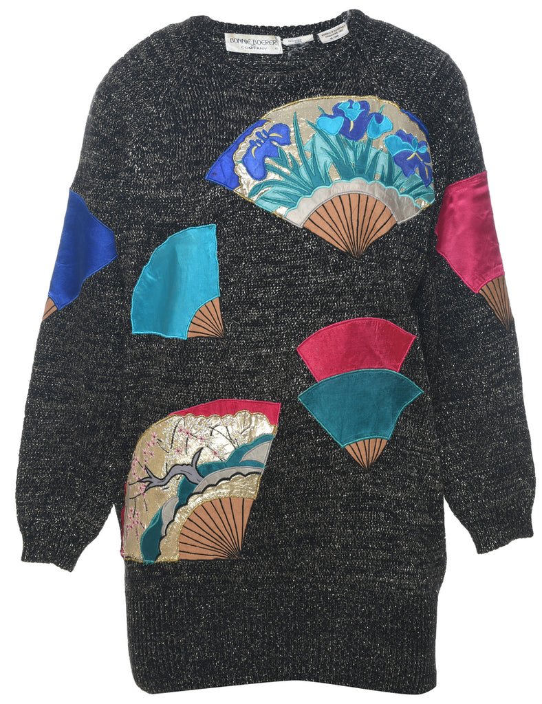 Lurex Thread Pattern Jumper - L