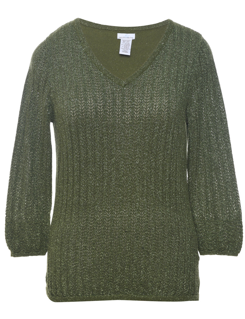 Lurex Thread Pattern Jumper - L