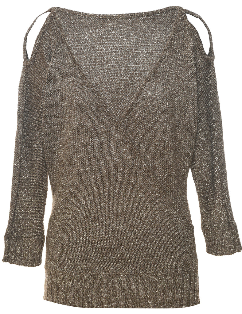 Lurex Thread Pattern Jumper - L