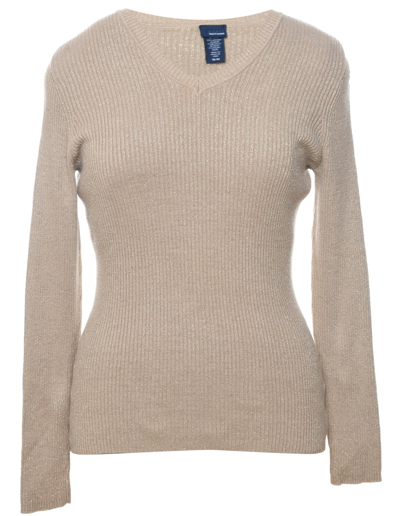 Lurex Thread Pattern Jumper - M