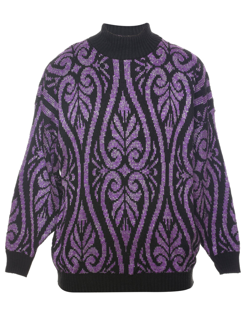 Lurex Thread Pattern Jumper - L