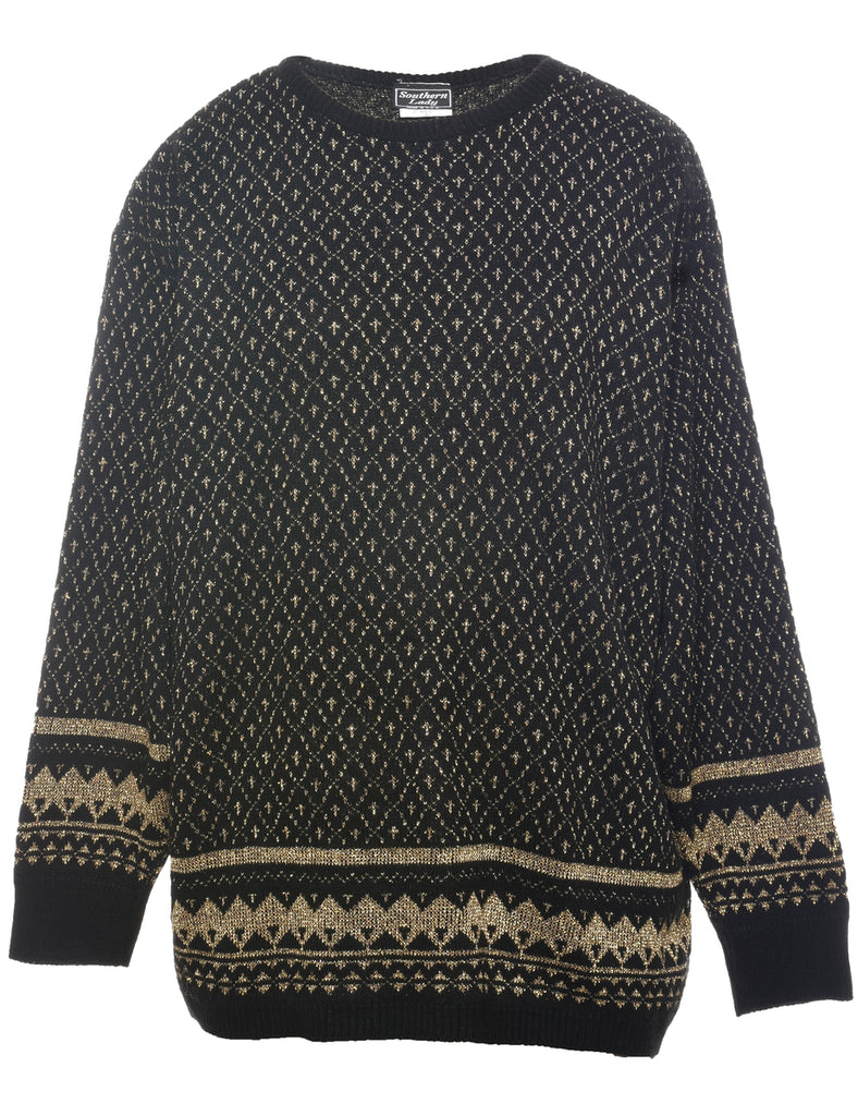 Lurex Thread Pattern Jumper - XL