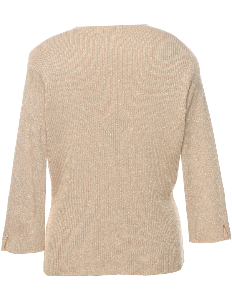 Lurex Thread Pattern Jumper - L