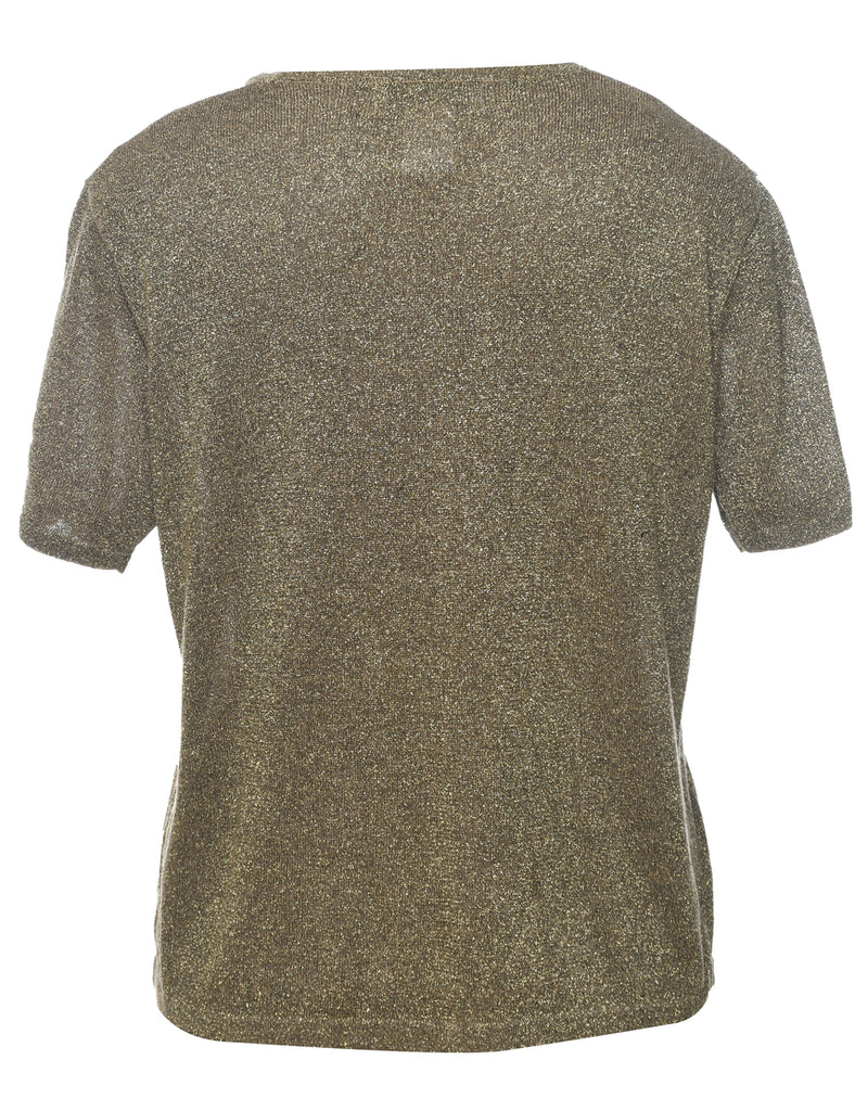 Lurex Thread Pattern Jumper - L