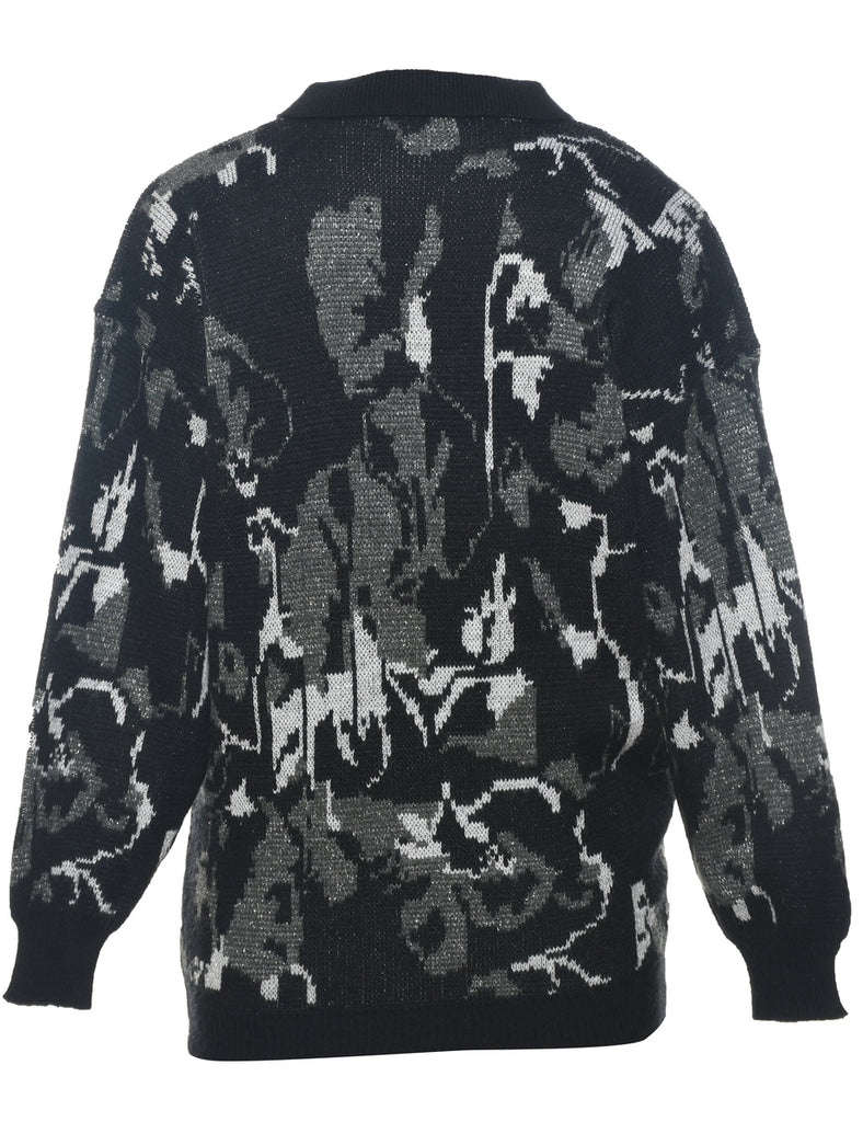 Lurex Thread Pattern Jumper - L