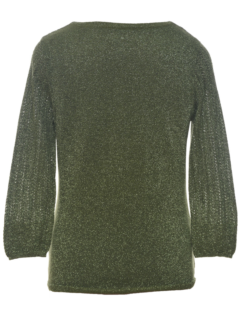 Lurex Thread Pattern Jumper - L