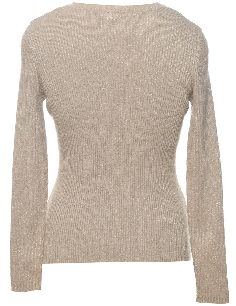 Lurex Thread Pattern Jumper - M