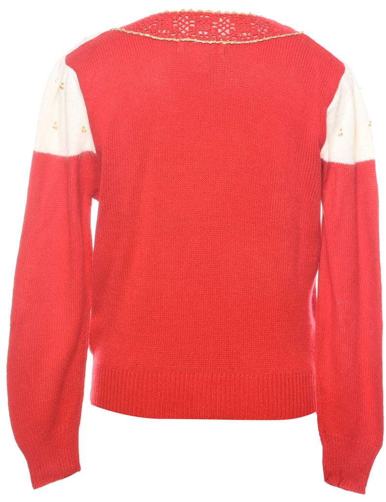 Lurex Thread Pattern Jumper - L