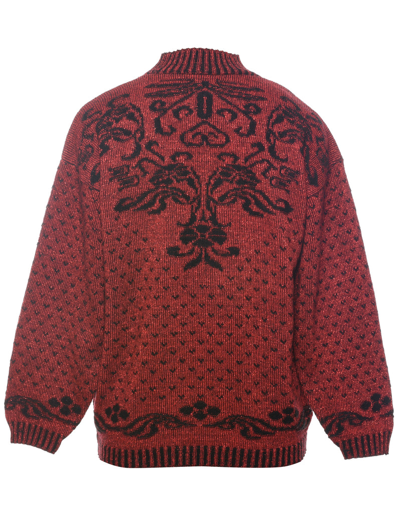 Lurex Thread Pattern Jumper - L