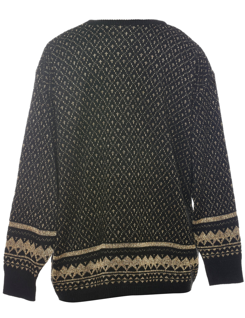 Lurex Thread Pattern Jumper - XL