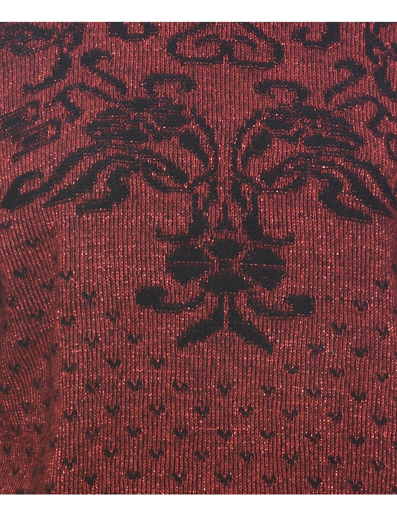 Lurex Thread Pattern Jumper - L