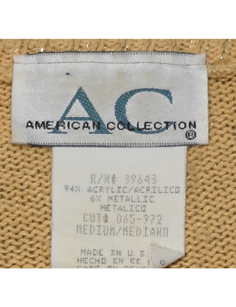 Lurex Thread Pattern Jumper - M