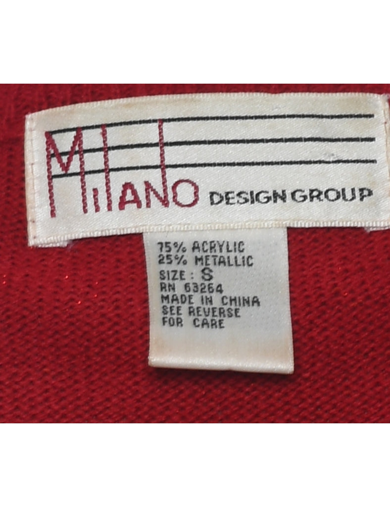 Lurex Thread Pattern Jumper - XL