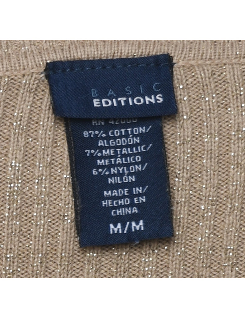 Lurex Thread Pattern Jumper - M