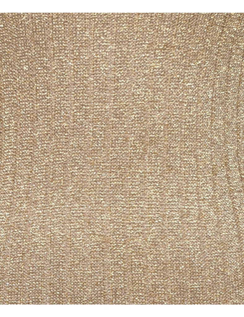 Lurex Thread Pattern Turtleneck Jumper - L