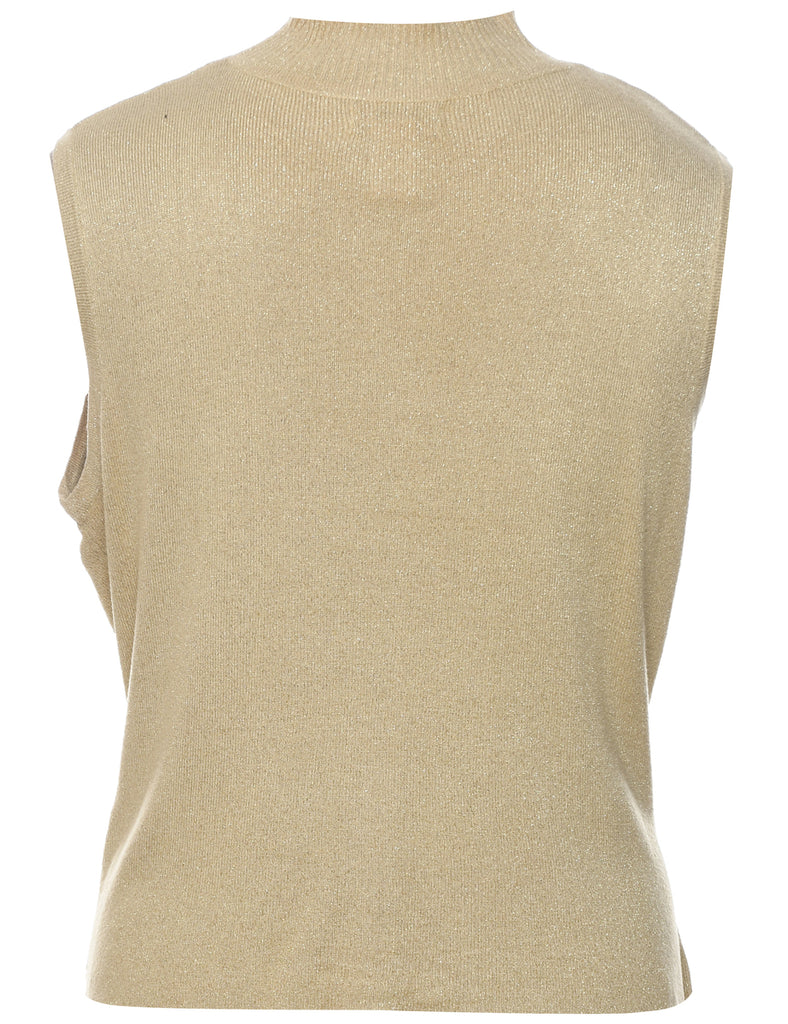 Lurex Thread Pattern Vest - L