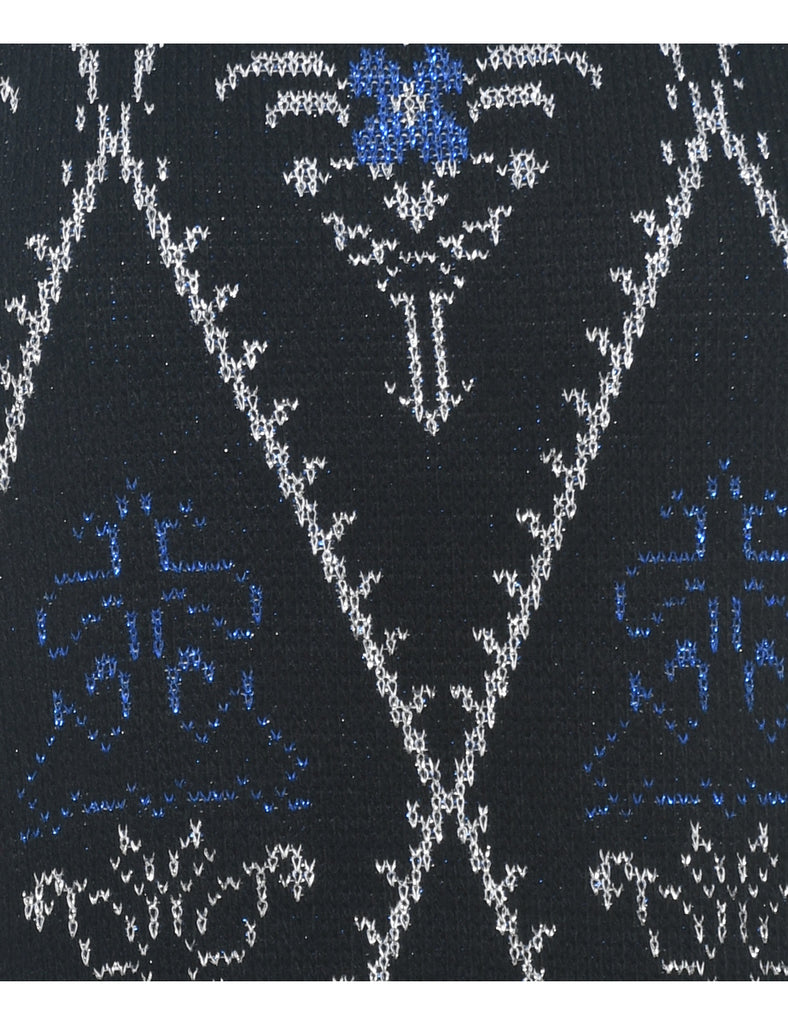 Lurex Thread Pattern Vest - M