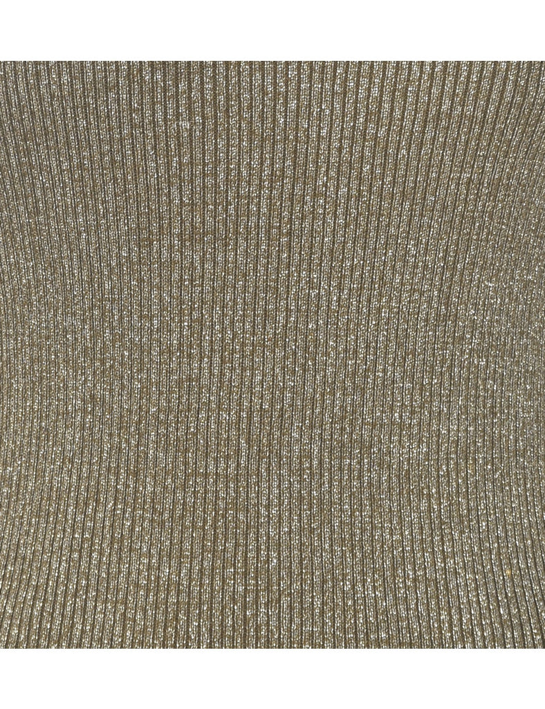 Lurex Thread Pattern Vest - L