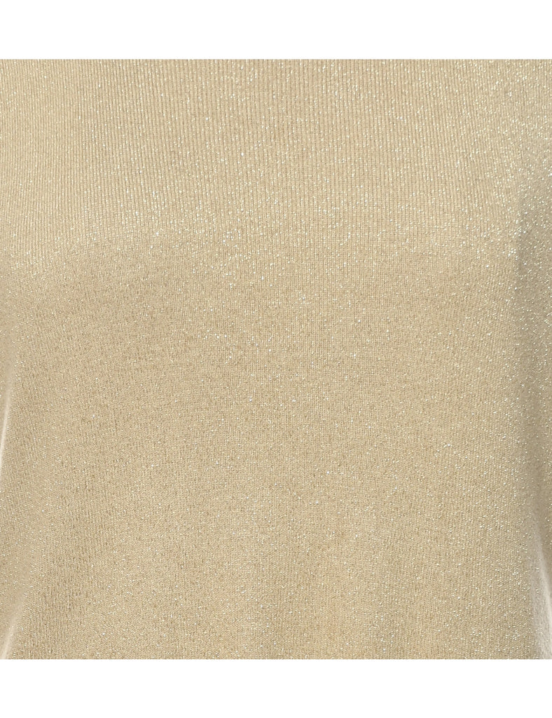 Lurex Thread Pattern Vest - L