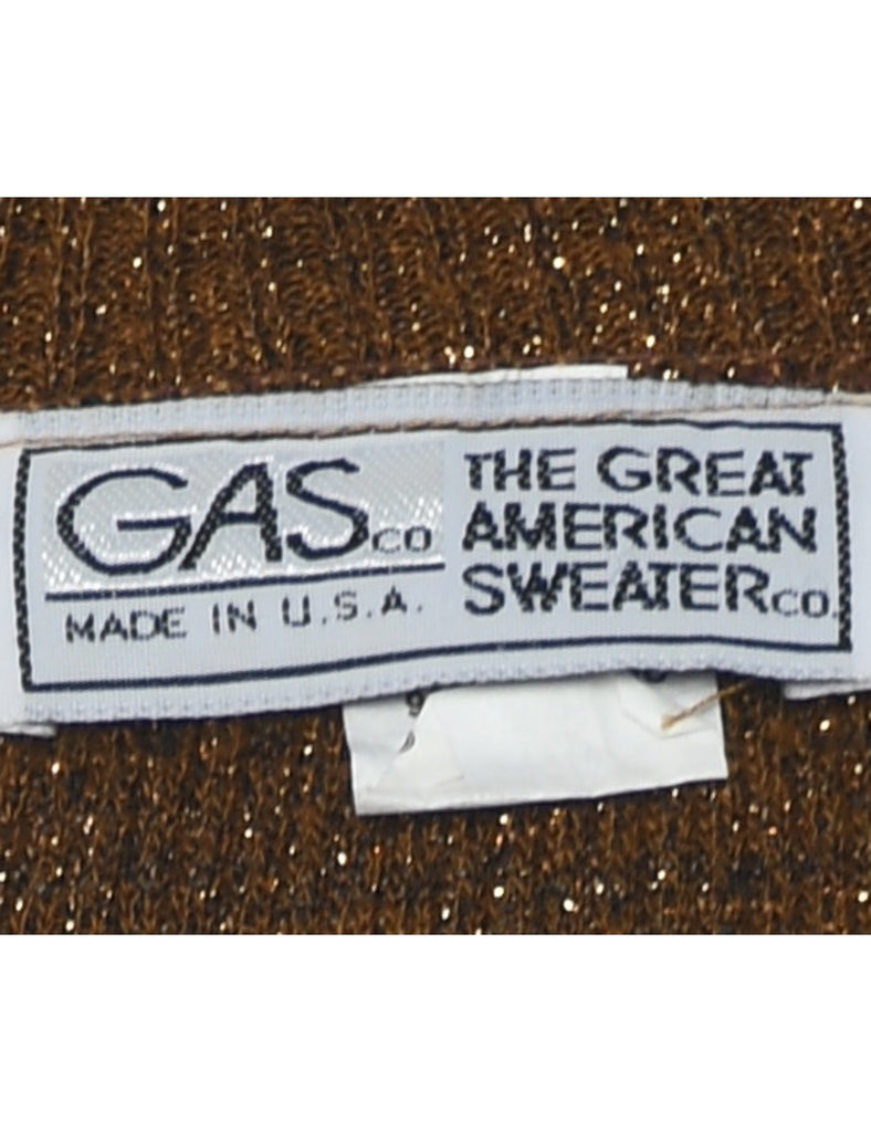 Lurex Thread Pattern Vest - XS