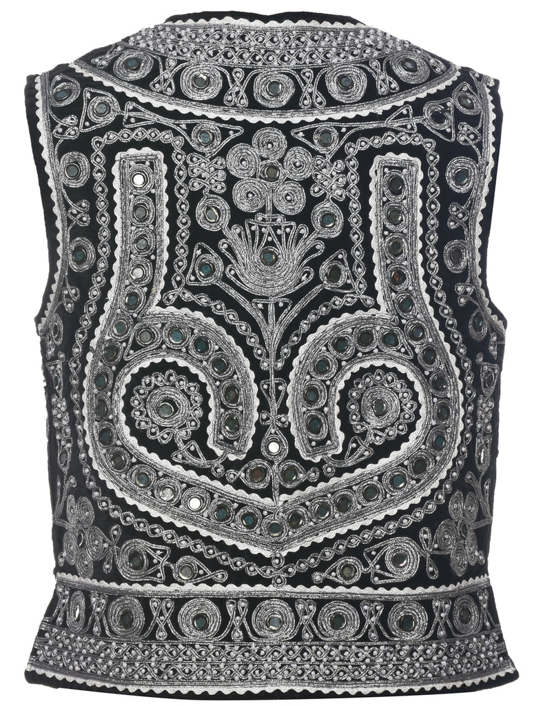 Lurex Thread Pattern Waistcoat - L