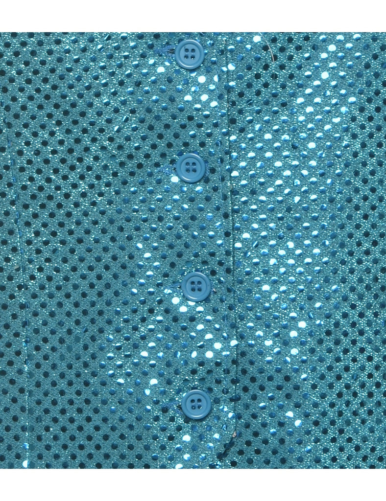 Lurex Thread Pattern Waistcoat - L