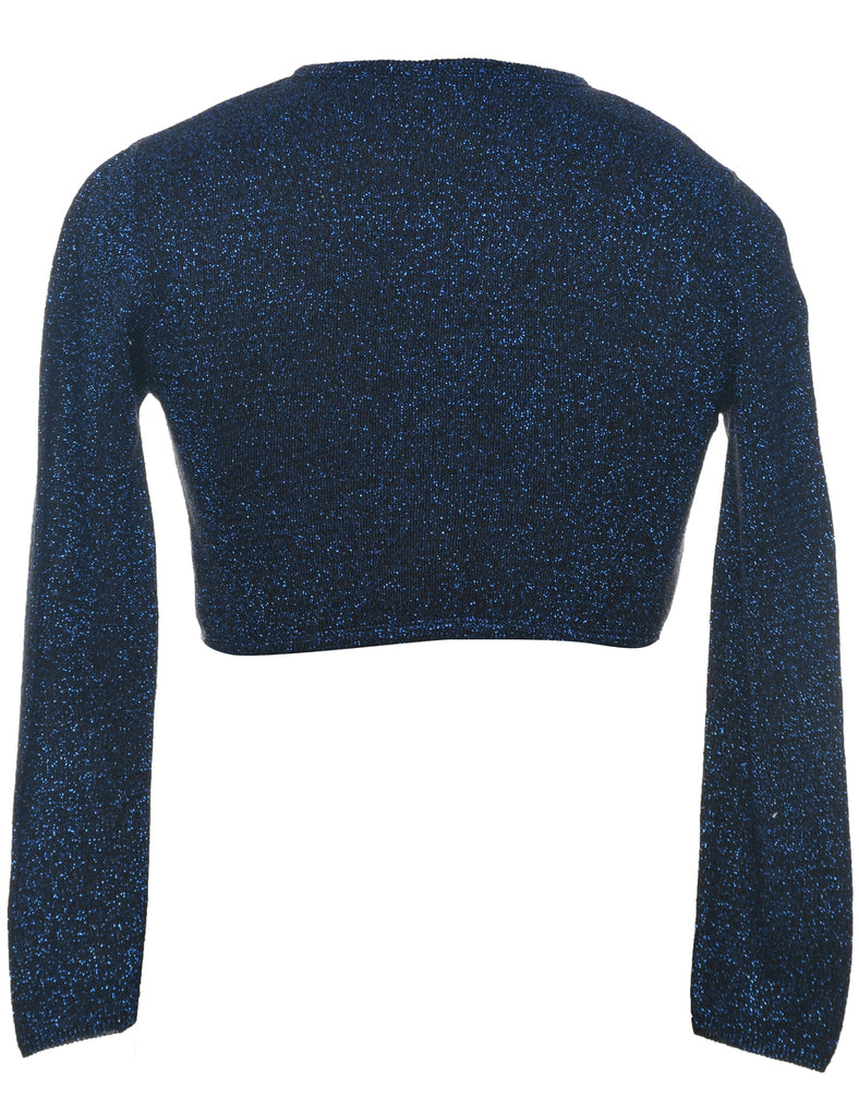 Lurex Thread Pattern Y2K Bolero Cardigan - M