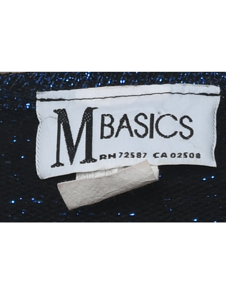 Lurex Thread Pattern Y2K Bolero Cardigan - M