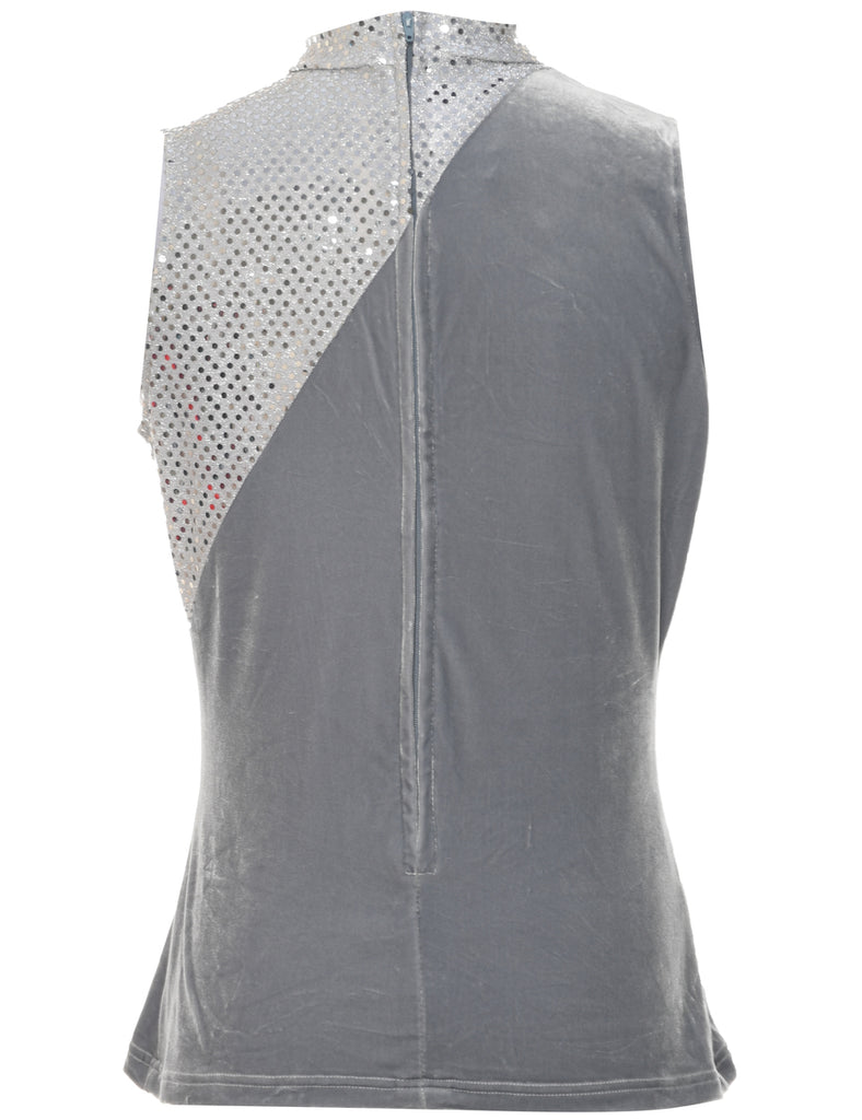 Lurex Velvet Evening Top - L