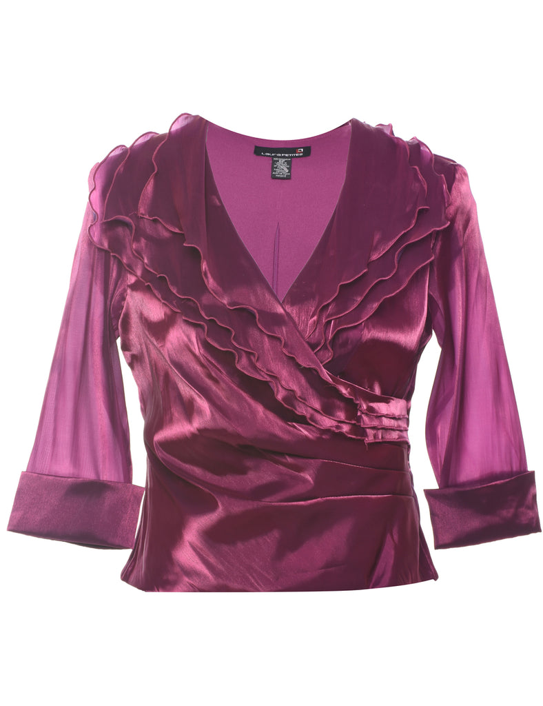 Magenta Evening Top - M