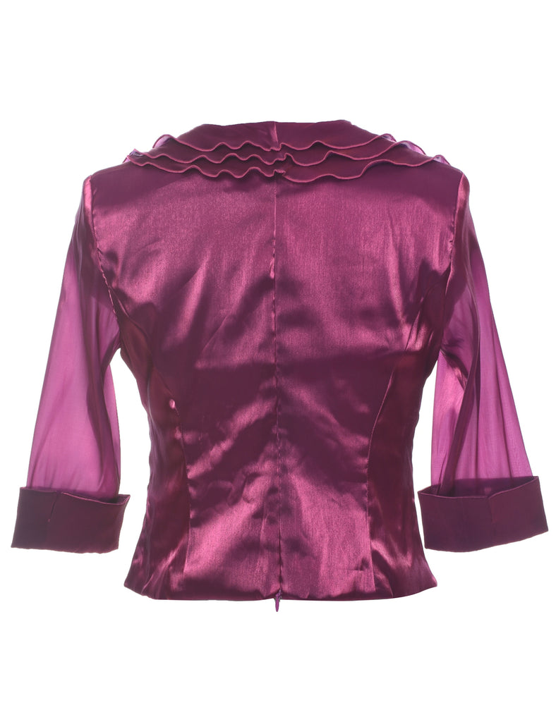 Magenta Evening Top - M