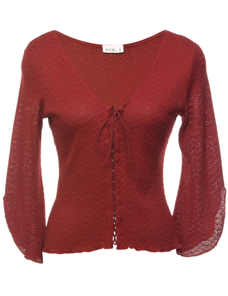 Maroon Cardigan - M