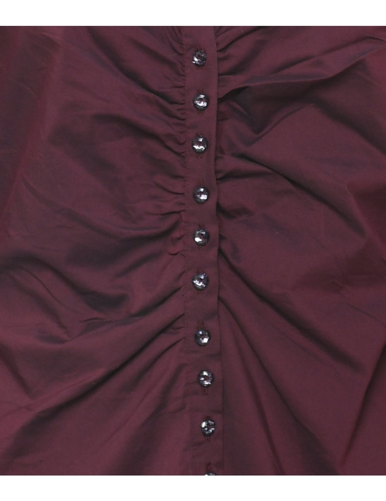 Maroon Evening Blouse - M