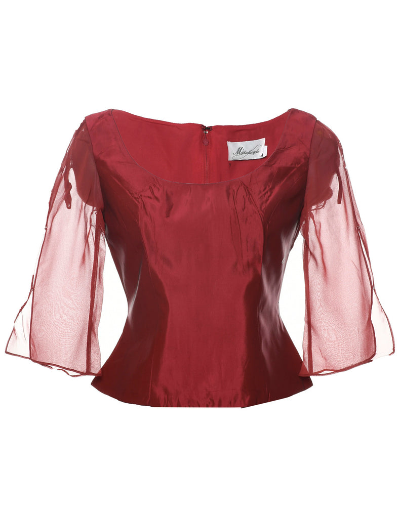 Maroon Evening Top - XS