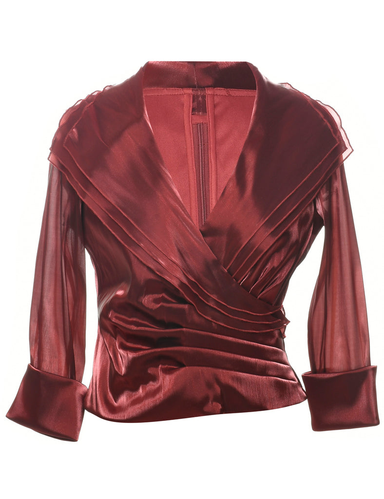 Maroon Evening Top - M