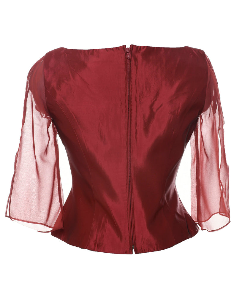 Maroon Evening Top - XS