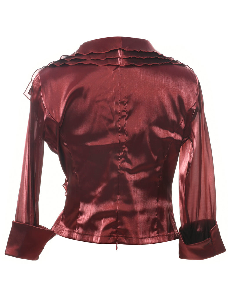 Maroon Evening Top - M