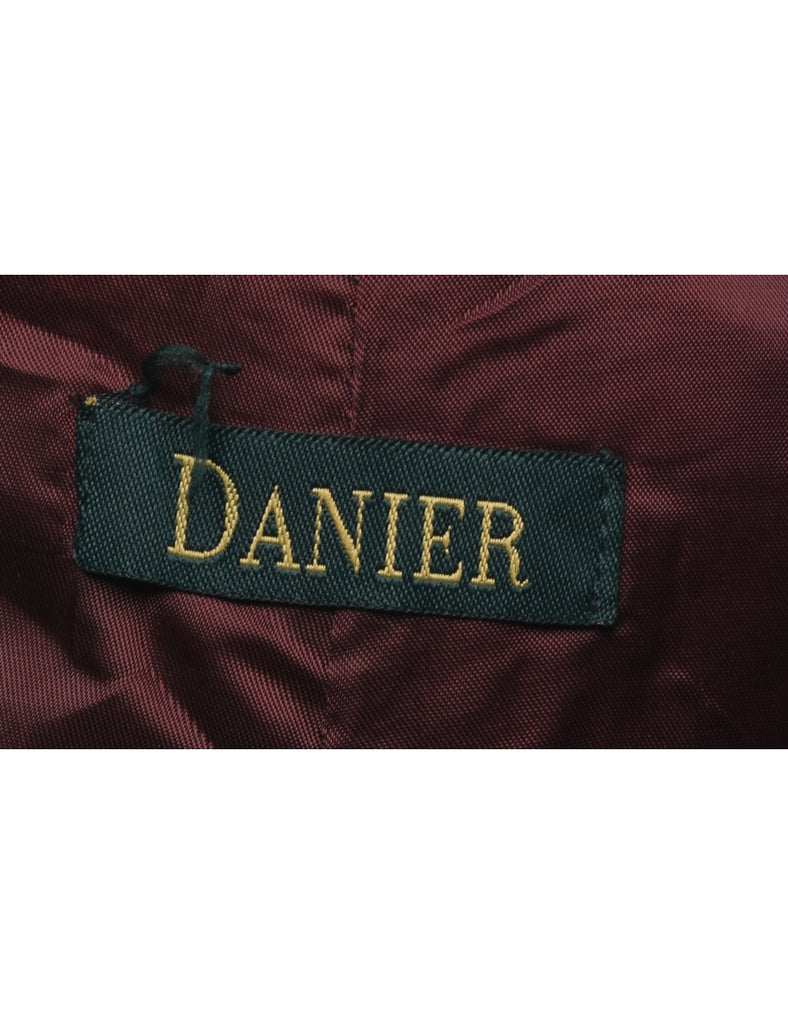 Maroon Leather Trousers - W34 L30