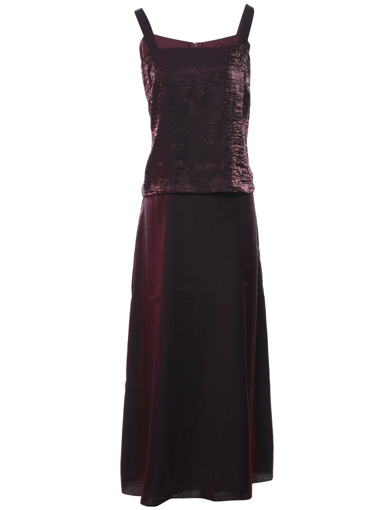 Maroon Maxi Dress - XL