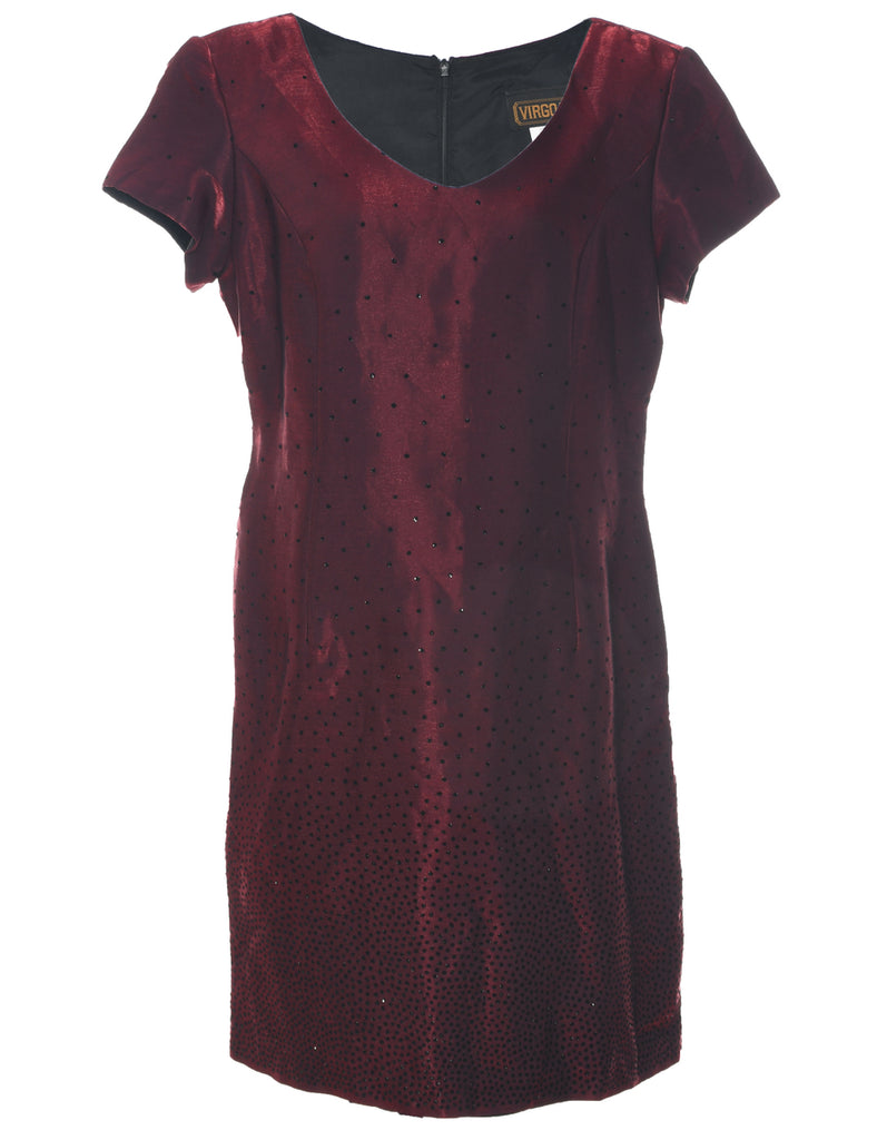 Maroon Party Dress - L