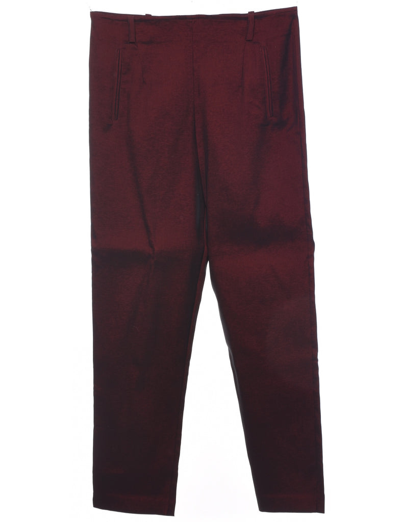 Maroon Trousers - W32 L30