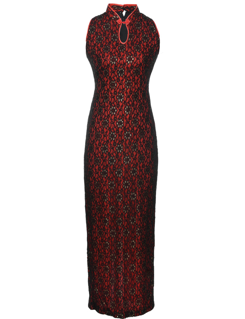 Maxi Lace Evening Dress - S