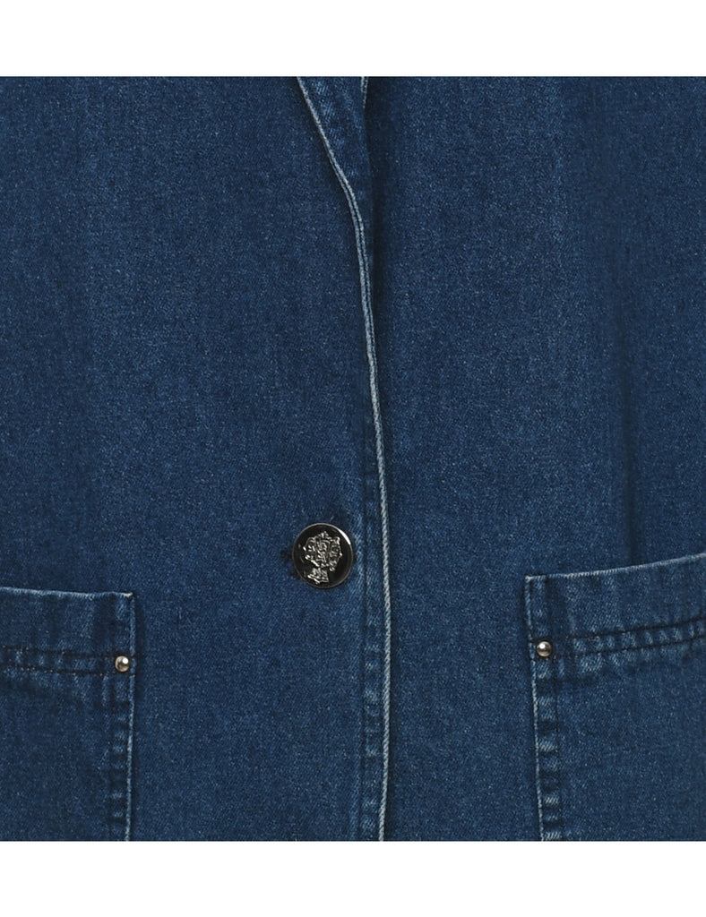 Medium Wash Classic Denim Jacket - L