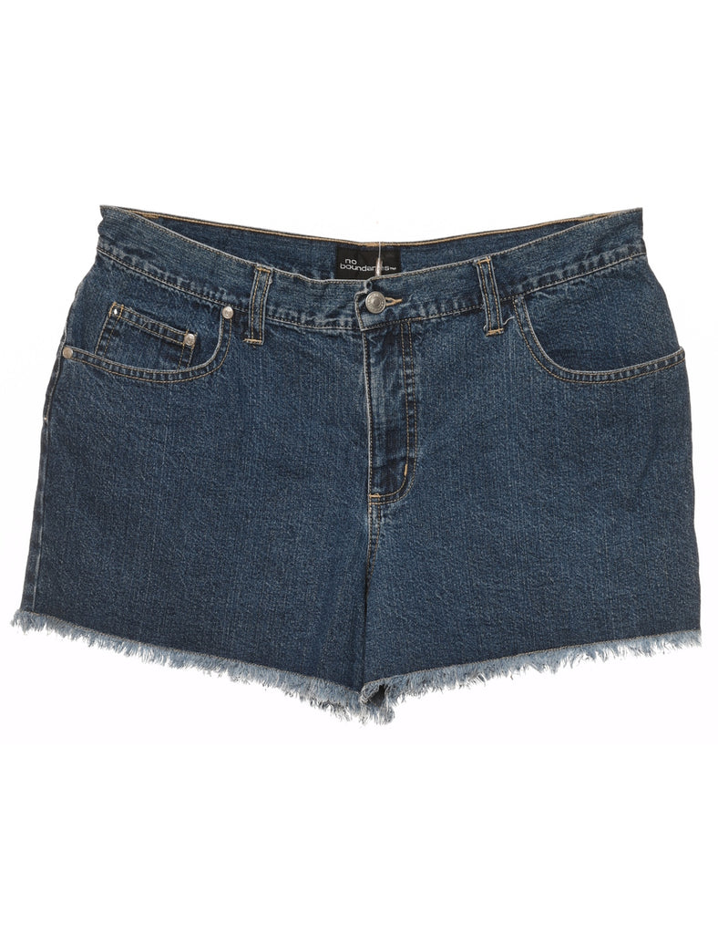 Medium Wash Cut-off Denim Shorts - W32 L3