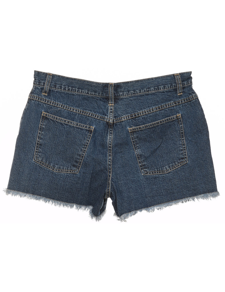 Medium Wash Cut-off Denim Shorts - W32 L3