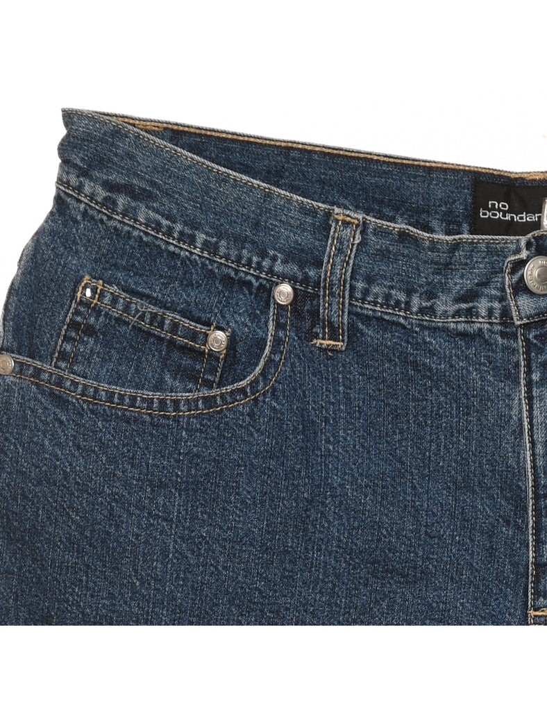 Medium Wash Cut-off Denim Shorts - W32 L3